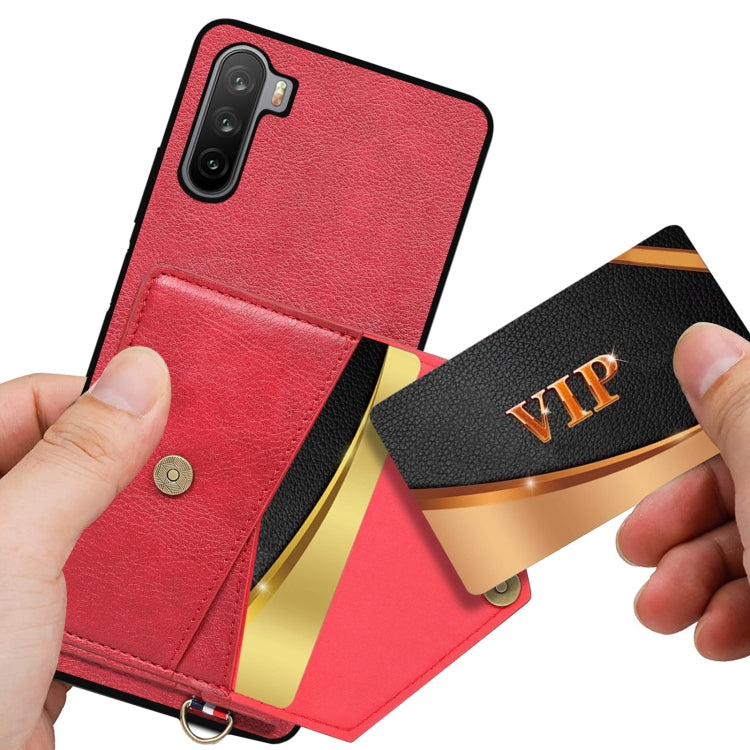 For Huawei Mate 40 Lite Litchi Texture Silicone + PC + PU Leather Back Cover Shockproof Case with Card Slot
