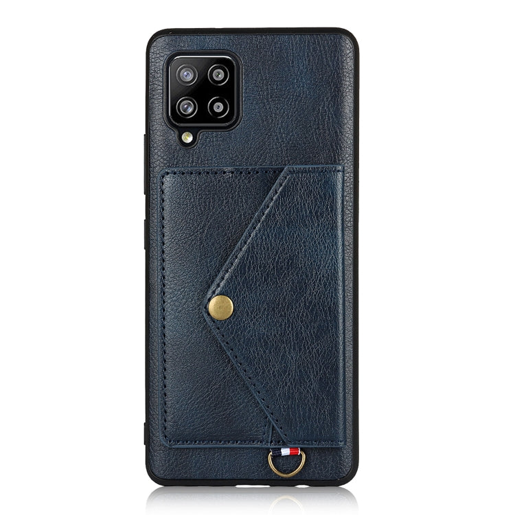 For Samsung Galaxy A12 Litchi Texture Silicone + PC + PU Leather Back Cover Shockproof Case with Card Slot