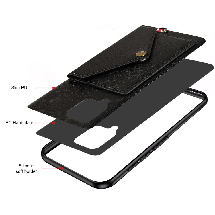 For Samsung Galaxy A12 Litchi Texture Silicone + PC + PU Leather Back Cover Shockproof Case with Card Slot
