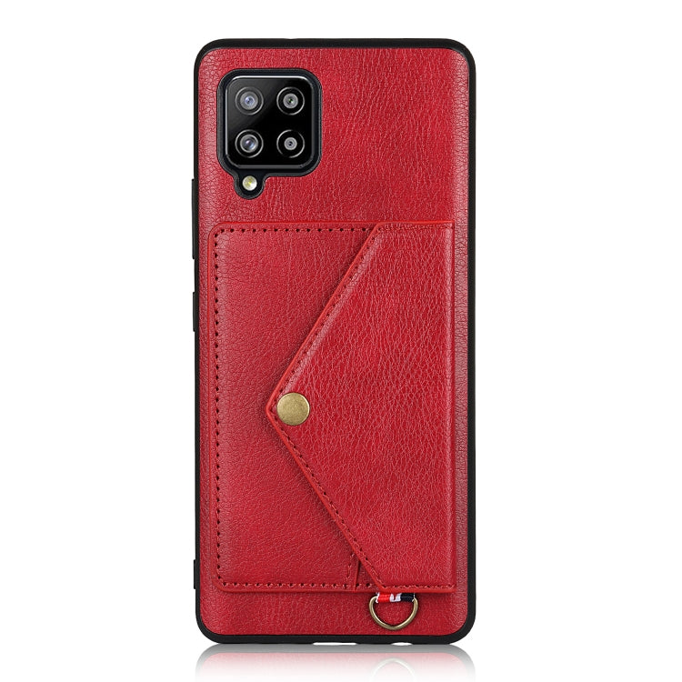 For Samsung Galaxy A42 5G Litchi Texture Silicone + PC + PU Leather Back Cover Shockproof Case with Card Slot
