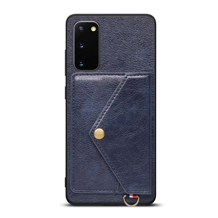 For Samsung Galaxy S20 Litchi Texture Silicone + PC + PU Leather Back Cover Shockproof Case with Card Slot