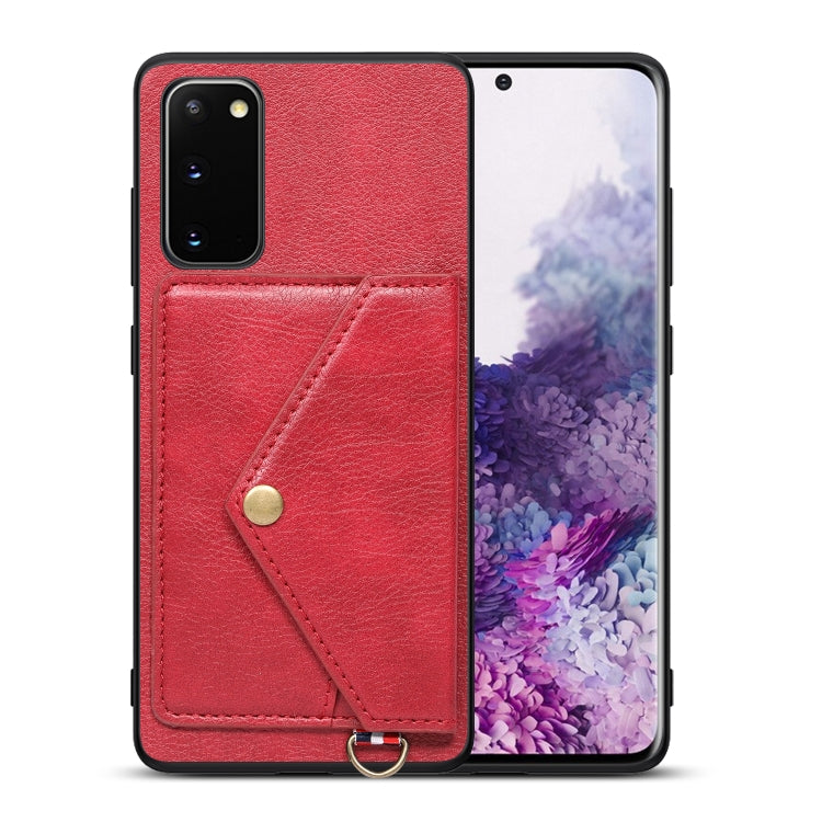 For Samsung Galaxy S20 Litchi Texture Silicone + PC + PU Leather Back Cover Shockproof Case with Card Slot