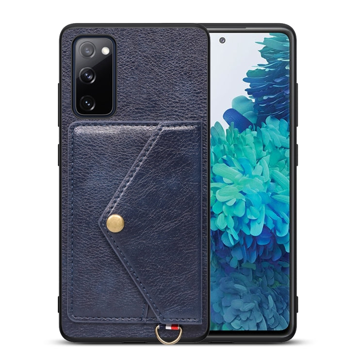 For Samsung Galaxy S20 FE Litchi Texture Silicone + PC + PU Leather Back Cover Shockproof Case with Card Slot