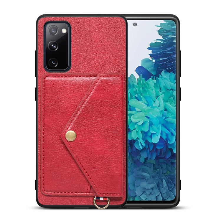 For Samsung Galaxy S20 FE Litchi Texture Silicone + PC + PU Leather Back Cover Shockproof Case with Card Slot
