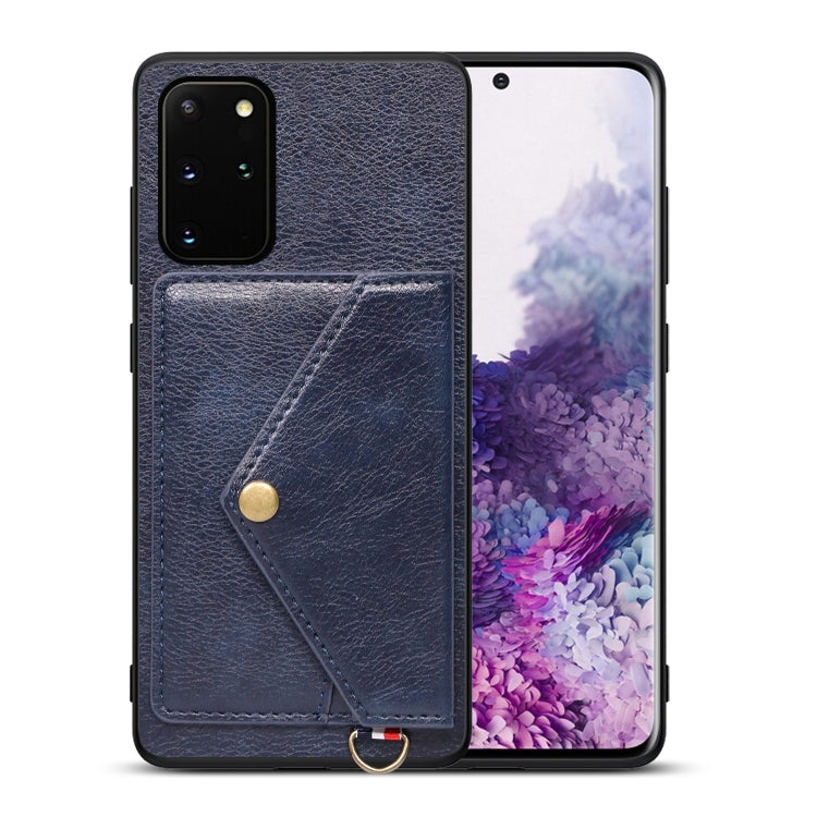 For Samsung Galaxy S20+ Litchi Texture Silicone + PC + PU Leather Back Cover Shockproof Case with Card Slot
