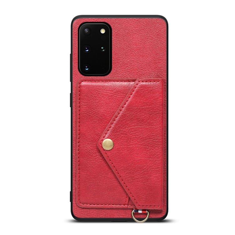 For Samsung Galaxy S20+ Litchi Texture Silicone + PC + PU Leather Back Cover Shockproof Case with Card Slot