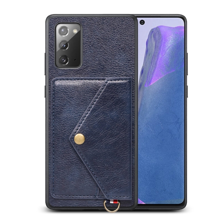For Samsung Galaxy Note20 Litchi Texture Silicone + PC + PU Leather Back Cover Shockproof Case with Card Slot