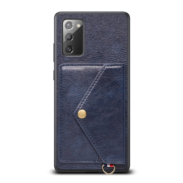 For Samsung Galaxy Note20 Litchi Texture Silicone + PC + PU Leather Back Cover Shockproof Case with Card Slot