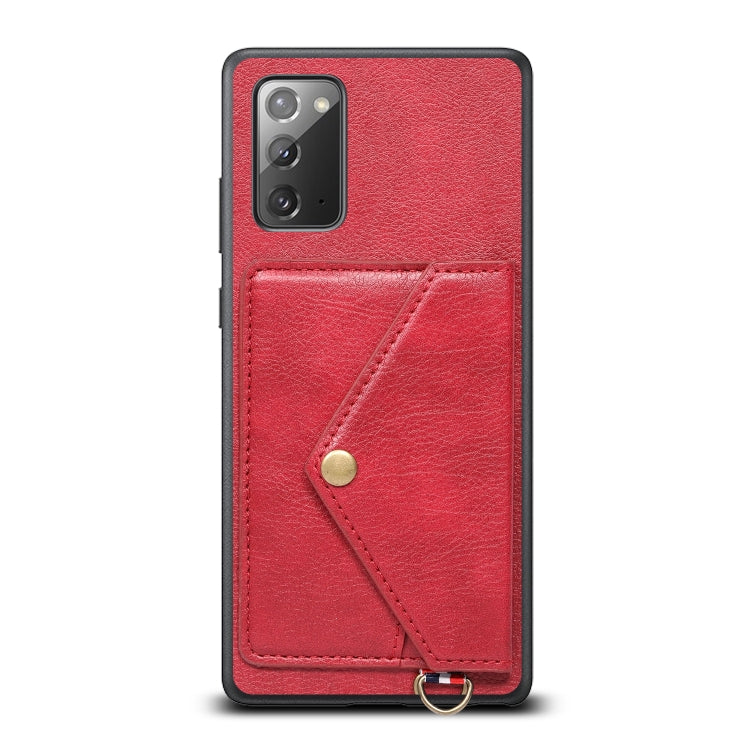 For Samsung Galaxy Note20 Litchi Texture Silicone + PC + PU Leather Back Cover Shockproof Case with Card Slot