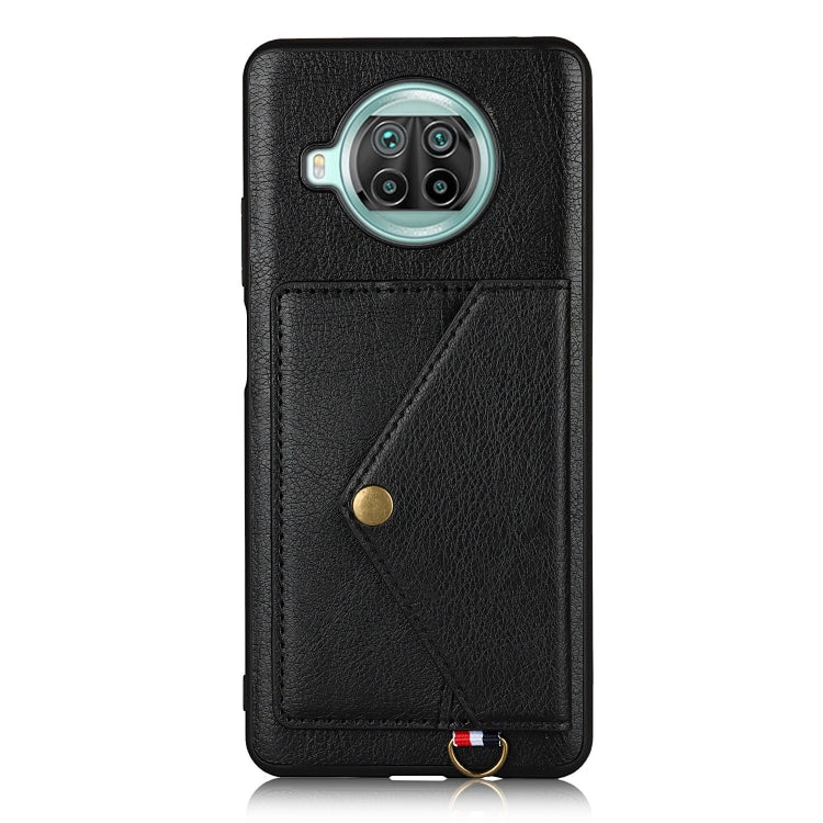 For Xiaomi Mi 10T Lite 5G Litchi Texture Silicone + PC + PU Leather Back Cover Shockproof Case with Card Slot