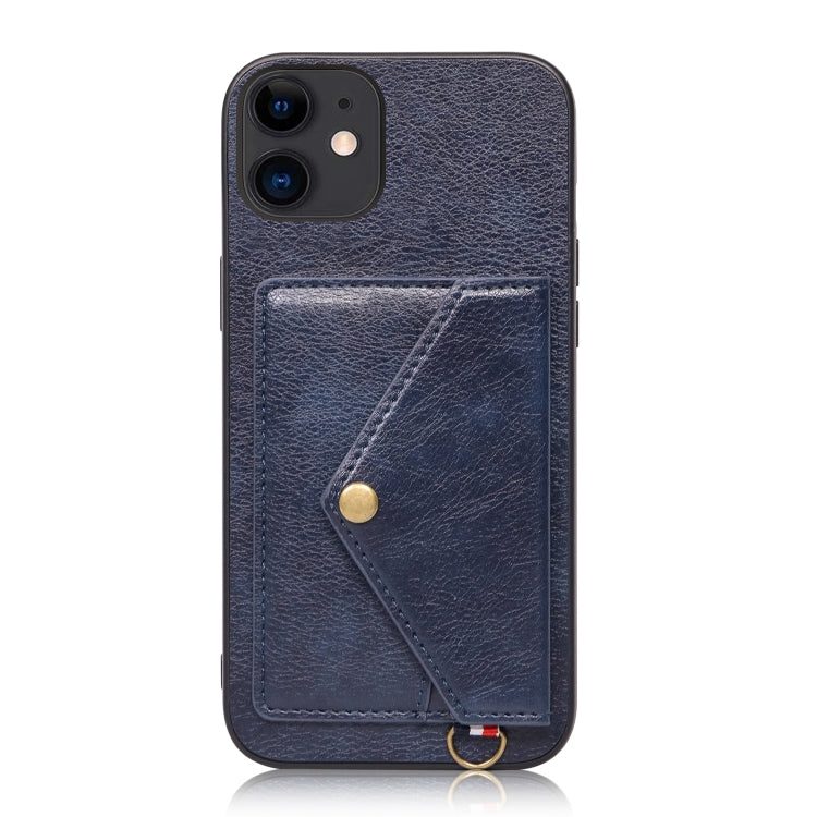 For iPhone 11 Litchi Texture Silicone + PC + PU Leather Back Cover Shockproof Case with Card Slot