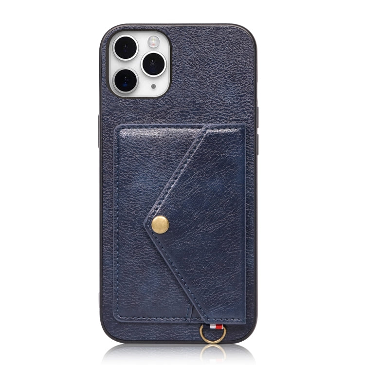 For iPhone 11 Pro Max Litchi Texture Silicone + PC + PU Leather Back Cover Shockproof Case with Card Slot