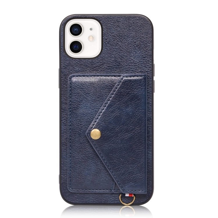 For iPhone 12 mini Litchi Texture Silicone + PC + PU Leather Back Cover Shockproof Case with Card Slot