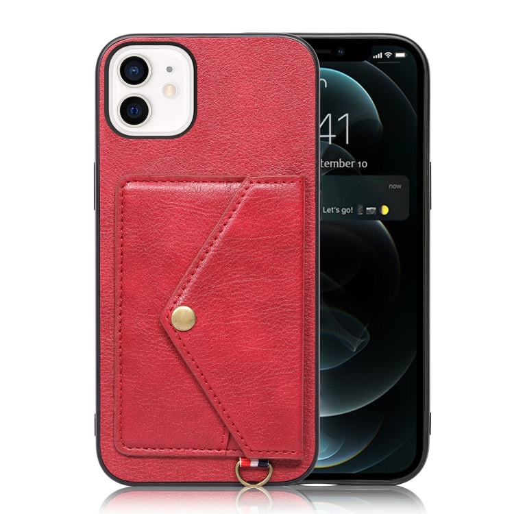 For iPhone 12 mini Litchi Texture Silicone + PC + PU Leather Back Cover Shockproof Case with Card Slot