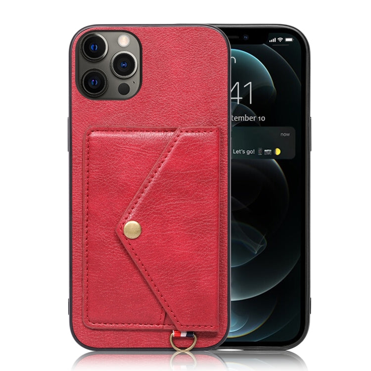 For iPhone 12 Pro Max Litchi Texture Silicone + PC + PU Leather Back Cover Shockproof Case with Card Slot