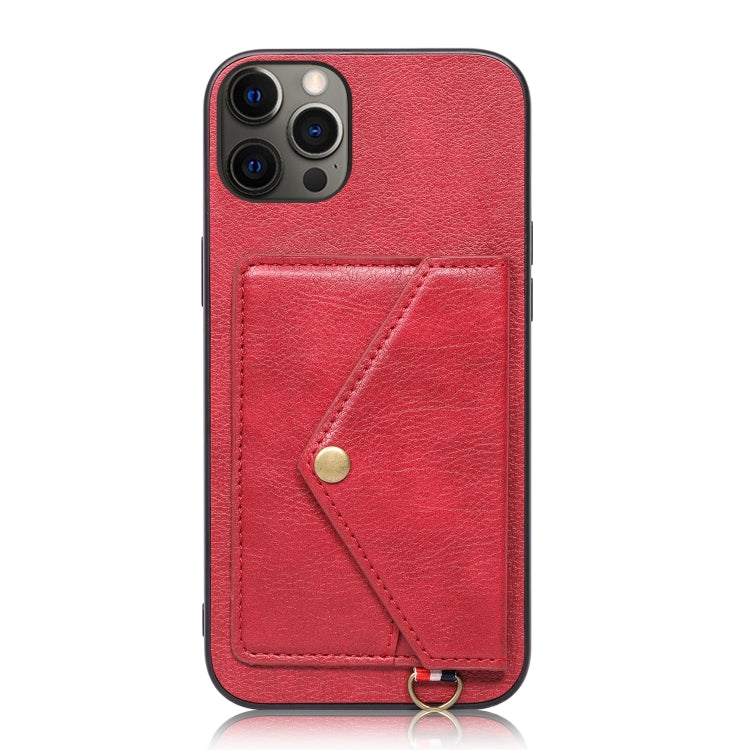For iPhone 12 Pro Max Litchi Texture Silicone + PC + PU Leather Back Cover Shockproof Case with Card Slot