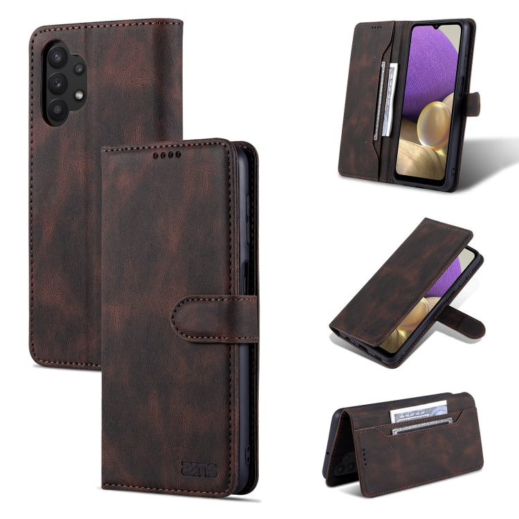 For Samsung Galaxy A32 5G AZNS Dream II Skin Feel PU+TPU Horizontal Flip Leather Case with Holder & Card Slots & Wallet