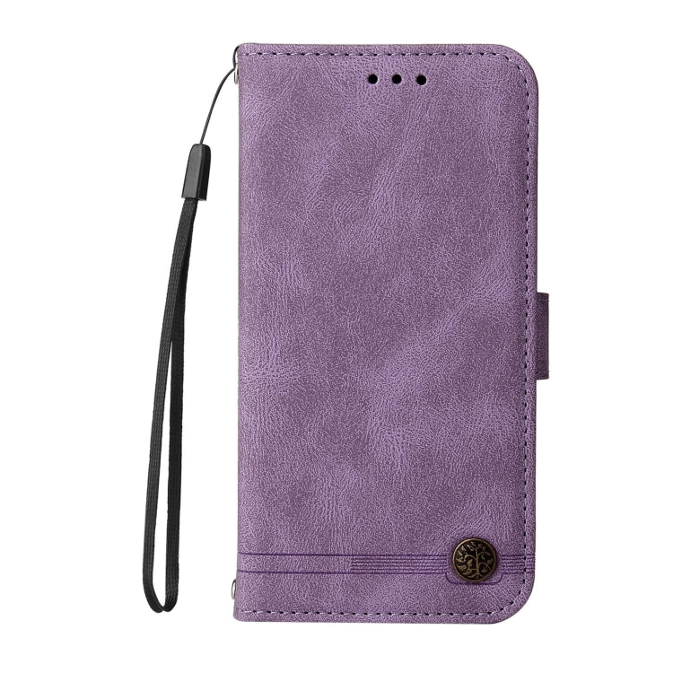 For OnePlus Nord CE 5G Skin Feel Life Tree Metal Button Horizontal Flip Leather Case with Holder & Card Slot & Wallet & Photo Frame & Strap