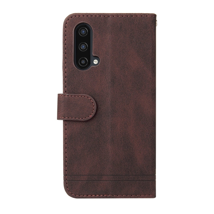 For OnePlus Nord CE 5G Skin Feel Life Tree Metal Button Horizontal Flip Leather Case with Holder & Card Slot & Wallet & Photo Frame & Strap