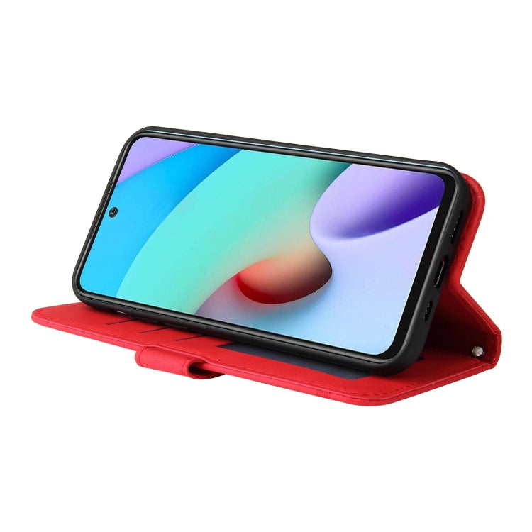 For Xiaomi Redmi 10 Skin Feel Life Tree Metal Button Horizontal Flip Leather Case with Holder & Card Slot & Wallet & Photo Frame & Strap