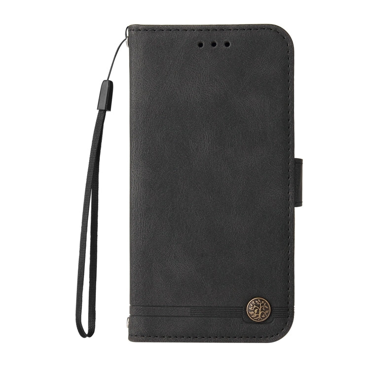 For Xiaomi Redmi 10 Skin Feel Life Tree Metal Button Horizontal Flip Leather Case with Holder & Card Slot & Wallet & Photo Frame & Strap