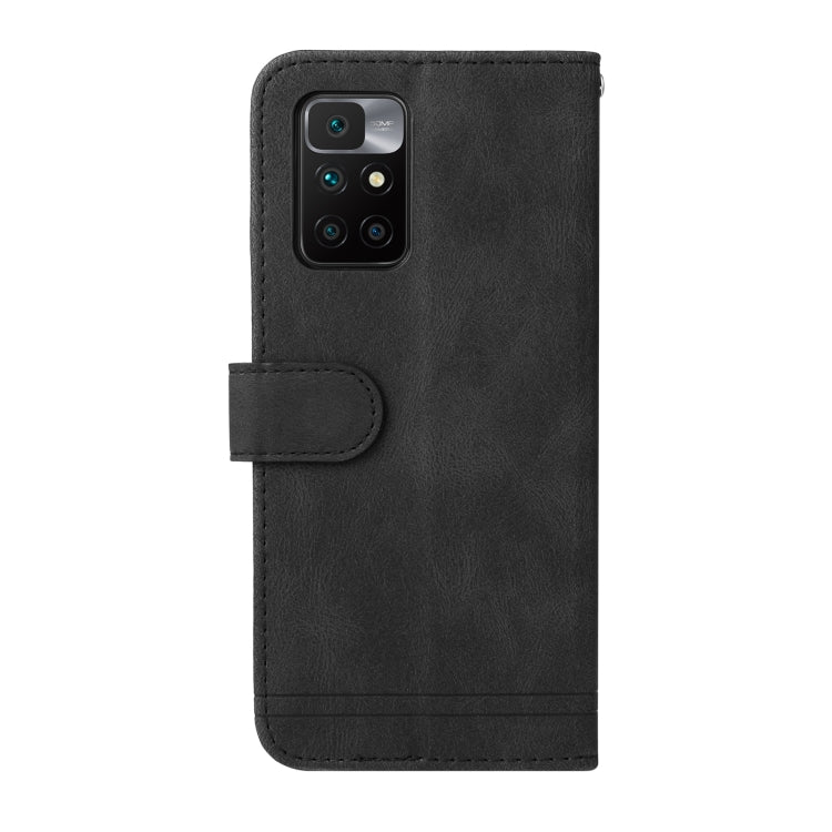 For Xiaomi Redmi 10 Skin Feel Life Tree Metal Button Horizontal Flip Leather Case with Holder & Card Slot & Wallet & Photo Frame & Strap