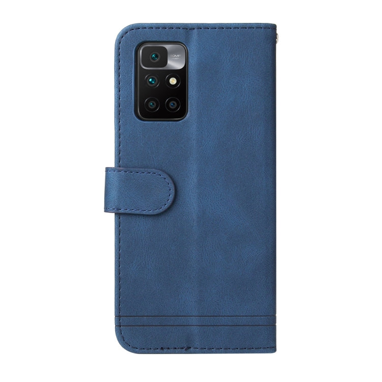 For Xiaomi Redmi 10 Skin Feel Life Tree Metal Button Horizontal Flip Leather Case with Holder & Card Slot & Wallet & Photo Frame & Strap