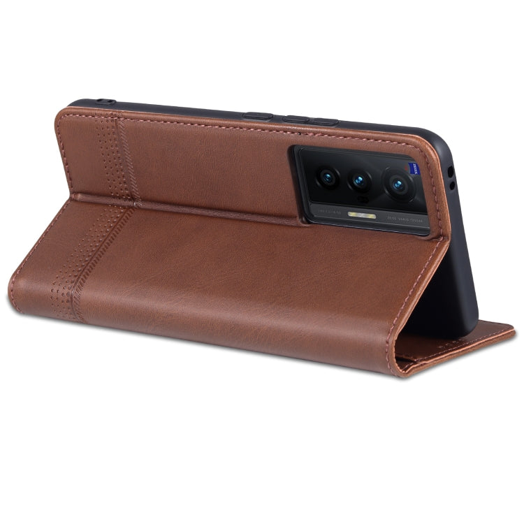 For vivo X70 AZNS Magnetic Calf Texture Horizontal Flip Leather Case with Card Slots & Holder & Wallet