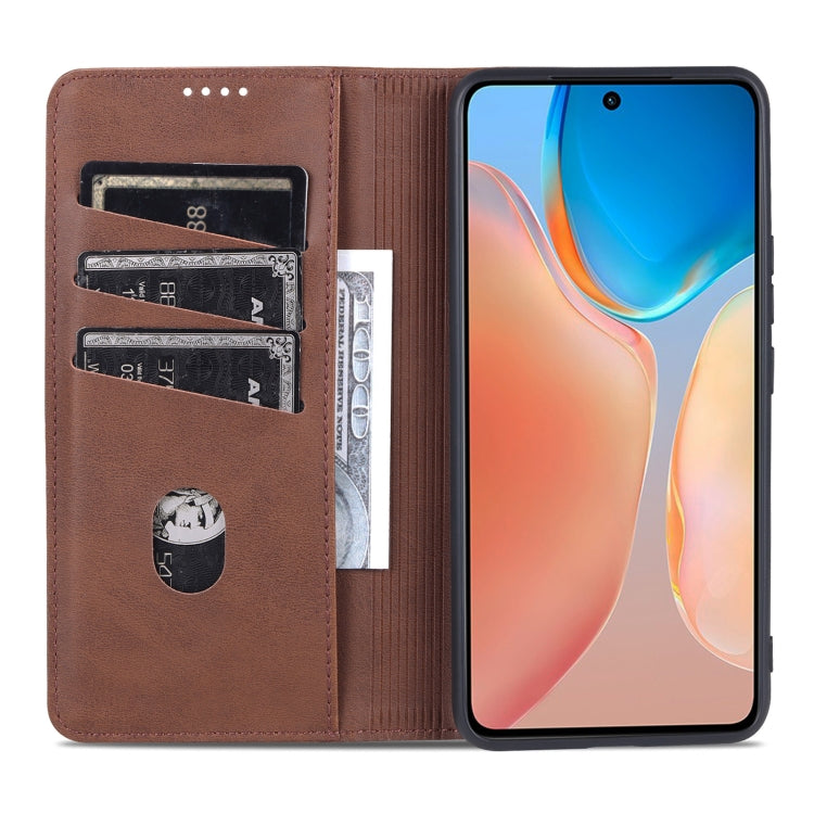 For vivo X70 AZNS Magnetic Calf Texture Horizontal Flip Leather Case with Card Slots & Holder & Wallet
