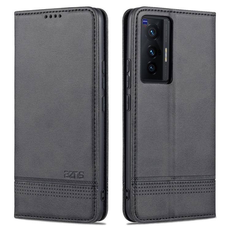 For vivo X70 AZNS Magnetic Calf Texture Horizontal Flip Leather Case with Card Slots & Holder & Wallet