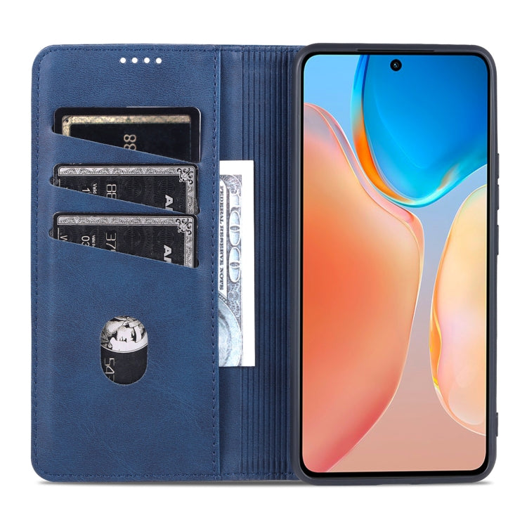 For vivo X70 AZNS Magnetic Calf Texture Horizontal Flip Leather Case with Card Slots & Holder & Wallet