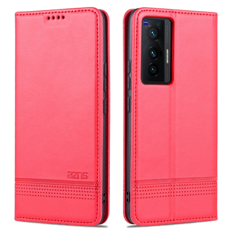 For vivo X70 AZNS Magnetic Calf Texture Horizontal Flip Leather Case with Card Slots & Holder & Wallet
