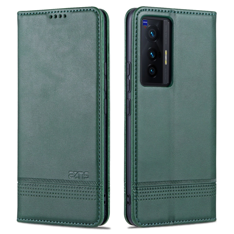 For vivo X70 AZNS Magnetic Calf Texture Horizontal Flip Leather Case with Card Slots & Holder & Wallet