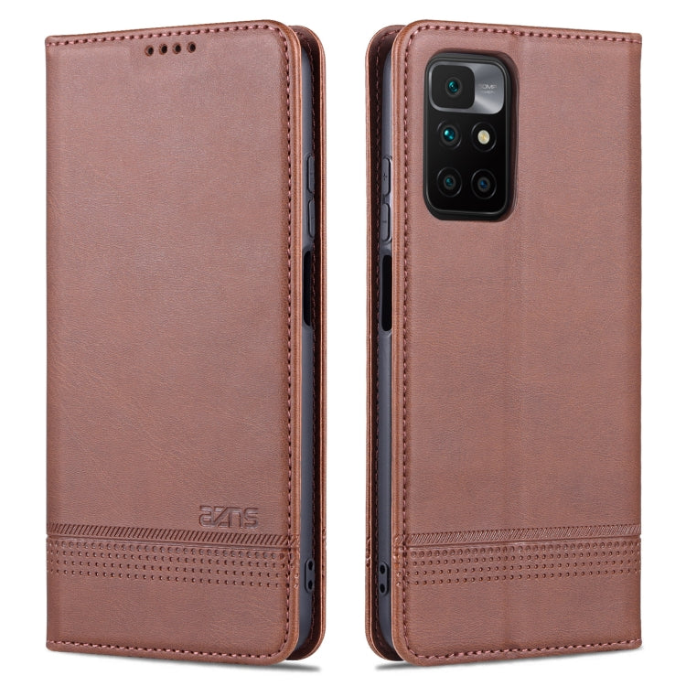 For Xiaomi Redmi 10 AZNS Magnetic Calf Texture Horizontal Flip Leather Case with Card Slots & Holder & Wallet