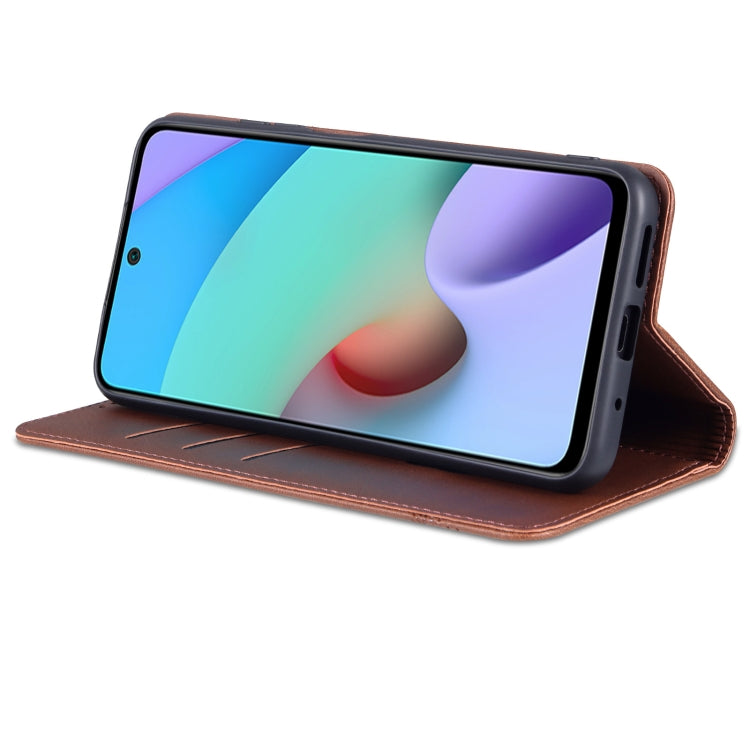 For Xiaomi Redmi 10 AZNS Magnetic Calf Texture Horizontal Flip Leather Case with Card Slots & Holder & Wallet