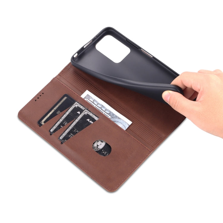 For Xiaomi Redmi 10 AZNS Magnetic Calf Texture Horizontal Flip Leather Case with Card Slots & Holder & Wallet