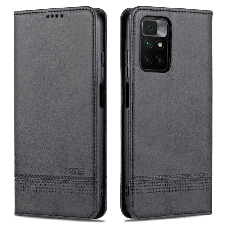 For Xiaomi Redmi 10 AZNS Magnetic Calf Texture Horizontal Flip Leather Case with Card Slots & Holder & Wallet
