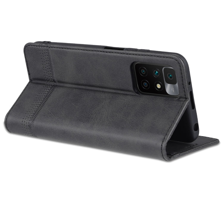 For Xiaomi Redmi 10 AZNS Magnetic Calf Texture Horizontal Flip Leather Case with Card Slots & Holder & Wallet