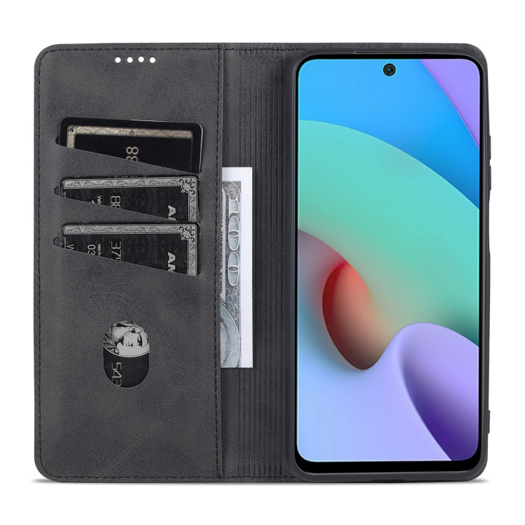 For Xiaomi Redmi 10 AZNS Magnetic Calf Texture Horizontal Flip Leather Case with Card Slots & Holder & Wallet