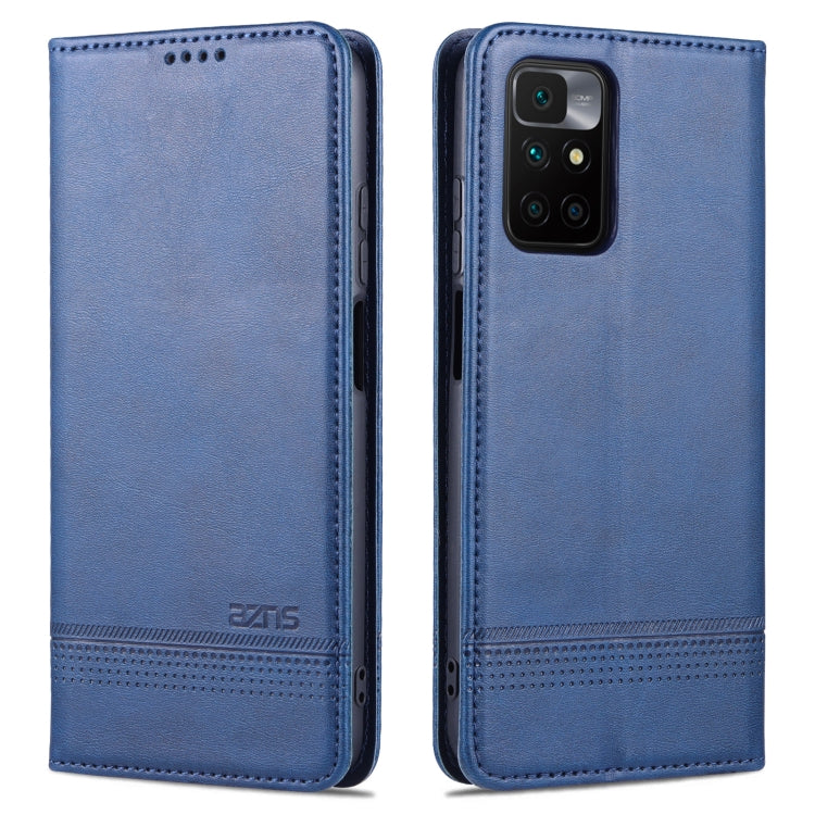 For Xiaomi Redmi 10 AZNS Magnetic Calf Texture Horizontal Flip Leather Case with Card Slots & Holder & Wallet