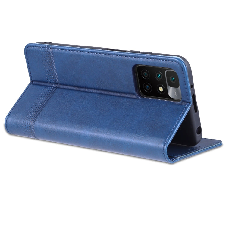 For Xiaomi Redmi 10 AZNS Magnetic Calf Texture Horizontal Flip Leather Case with Card Slots & Holder & Wallet