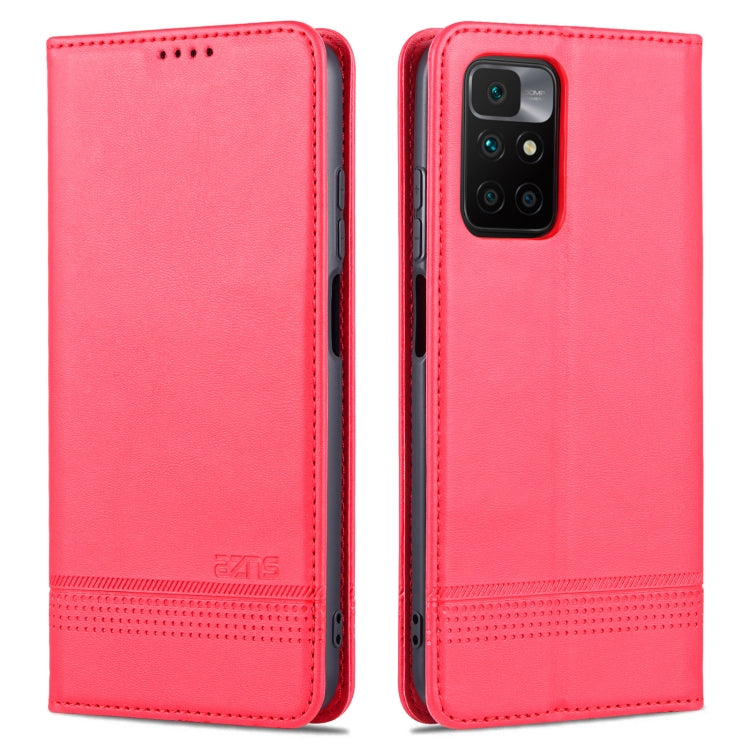 For Xiaomi Redmi 10 AZNS Magnetic Calf Texture Horizontal Flip Leather Case with Card Slots & Holder & Wallet