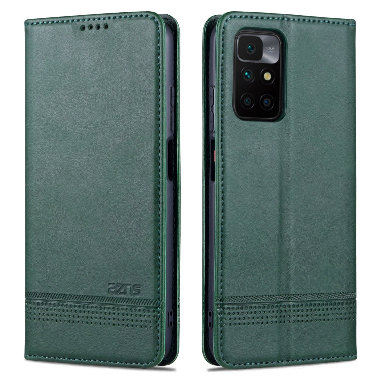 For Xiaomi Redmi 10 AZNS Magnetic Calf Texture Horizontal Flip Leather Case with Card Slots & Holder & Wallet