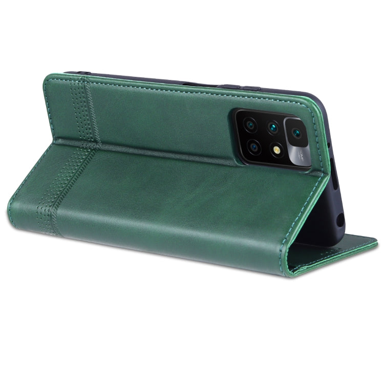 For Xiaomi Redmi 10 AZNS Magnetic Calf Texture Horizontal Flip Leather Case with Card Slots & Holder & Wallet