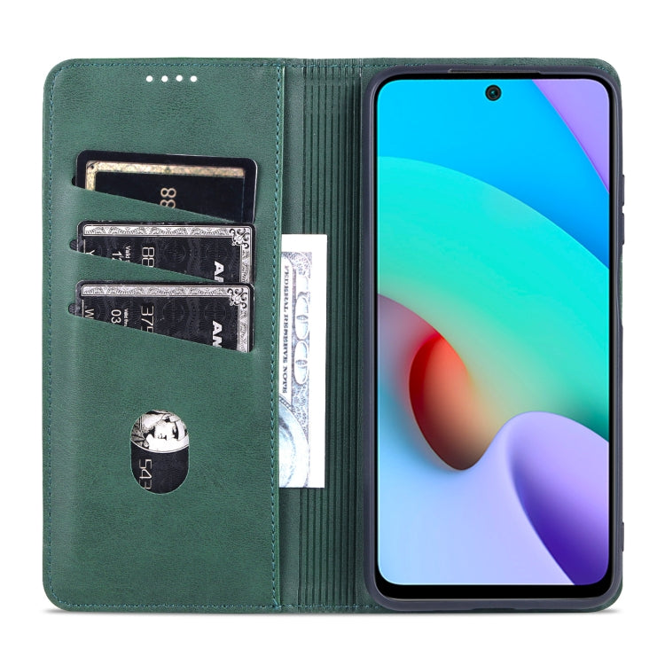 For Xiaomi Redmi 10 AZNS Magnetic Calf Texture Horizontal Flip Leather Case with Card Slots & Holder & Wallet