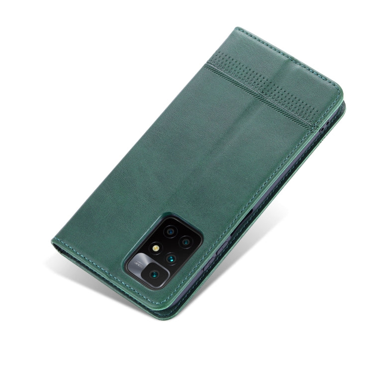 For Xiaomi Redmi 10 AZNS Magnetic Calf Texture Horizontal Flip Leather Case with Card Slots & Holder & Wallet