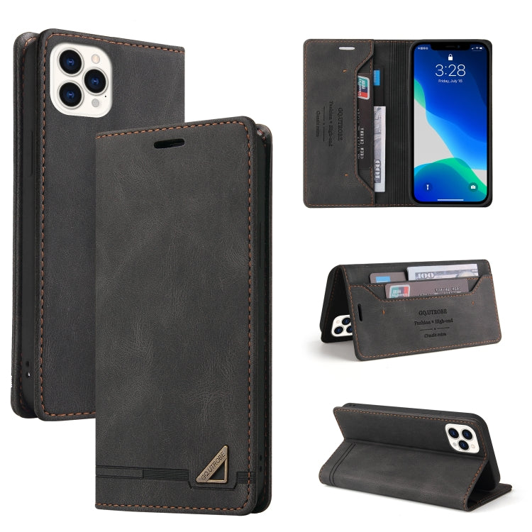 For iPhone 13 Pro Max Skin Feel Anti-theft Brush Horizontal Flip Leather Case with Holder & Card Slots & Wallet