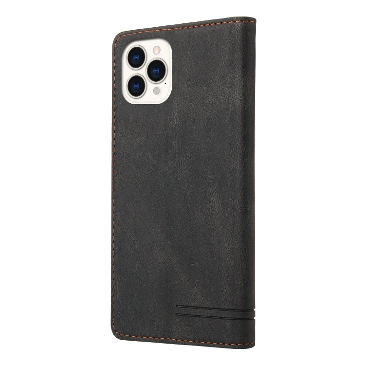 For iPhone 13 Pro Max Skin Feel Anti-theft Brush Horizontal Flip Leather Case with Holder & Card Slots & Wallet