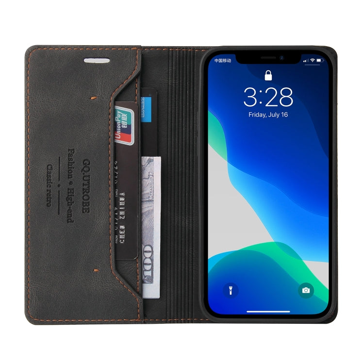For iPhone 13 Pro Max Skin Feel Anti-theft Brush Horizontal Flip Leather Case with Holder & Card Slots & Wallet