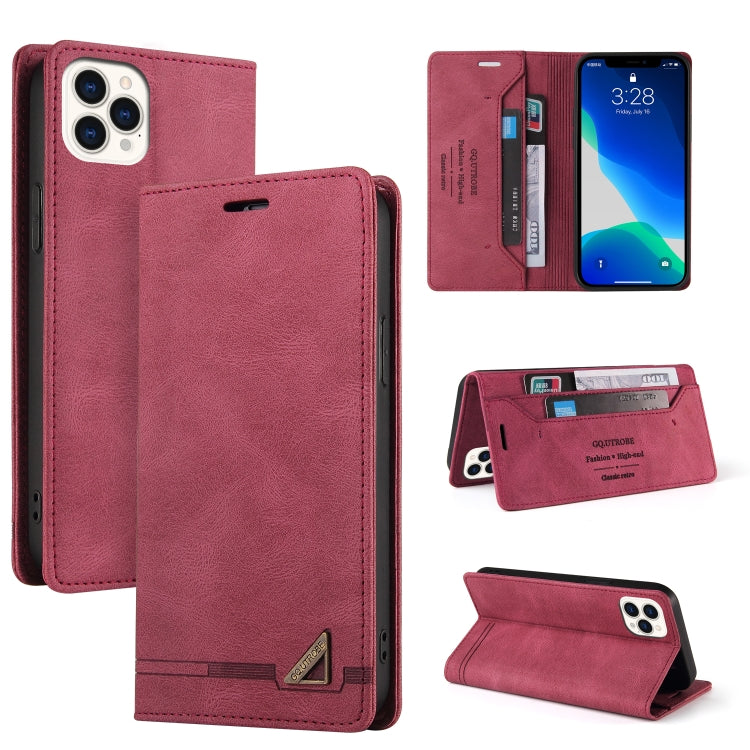 For iPhone 13 Pro Max Skin Feel Anti-theft Brush Horizontal Flip Leather Case with Holder & Card Slots & Wallet